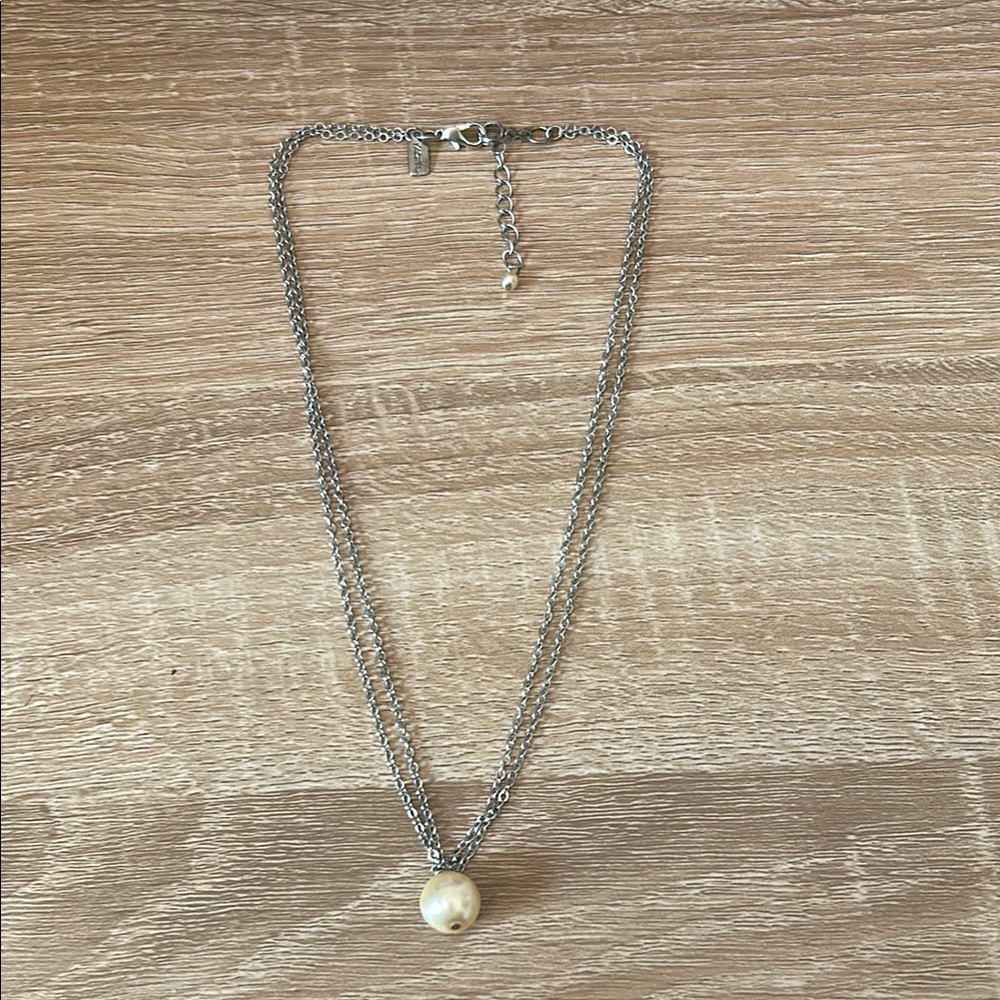 Rachel Silver Cream Pearl Necklace